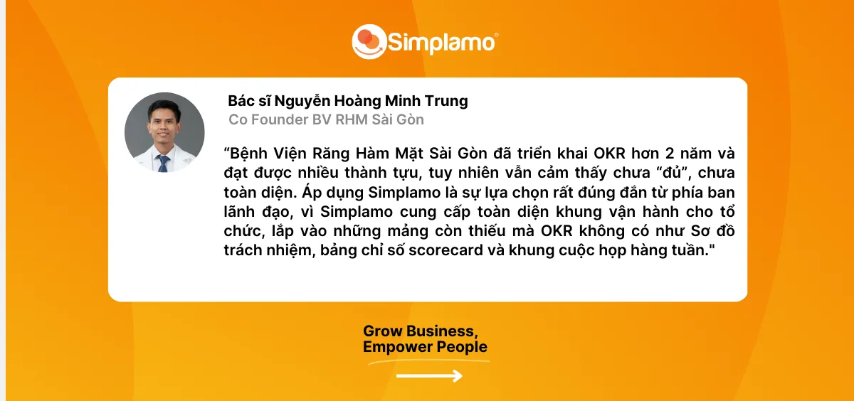 Bệnh viện răng hàm mặt triển khai Simplamo