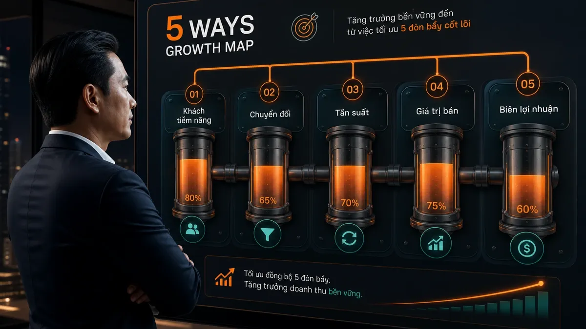 CEO nhìn bản đồ 5 Ways như hệ thống đường ống tăng trưởng