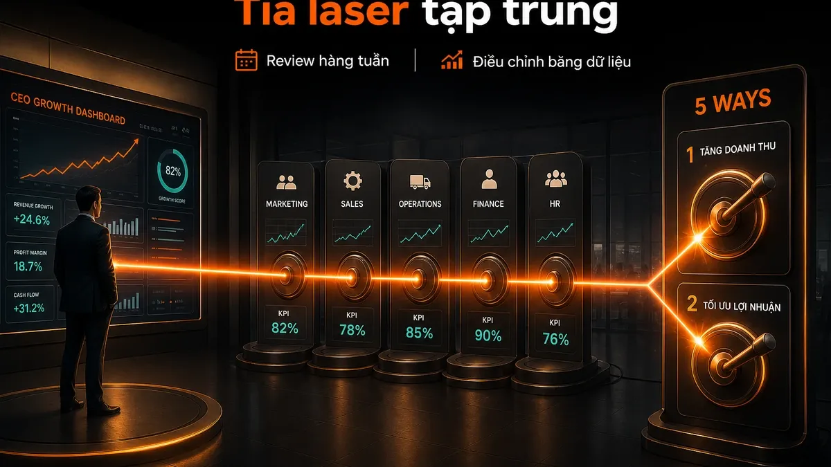 Weekly review tạo tia laser tập trung xuyên qua các phòng ban