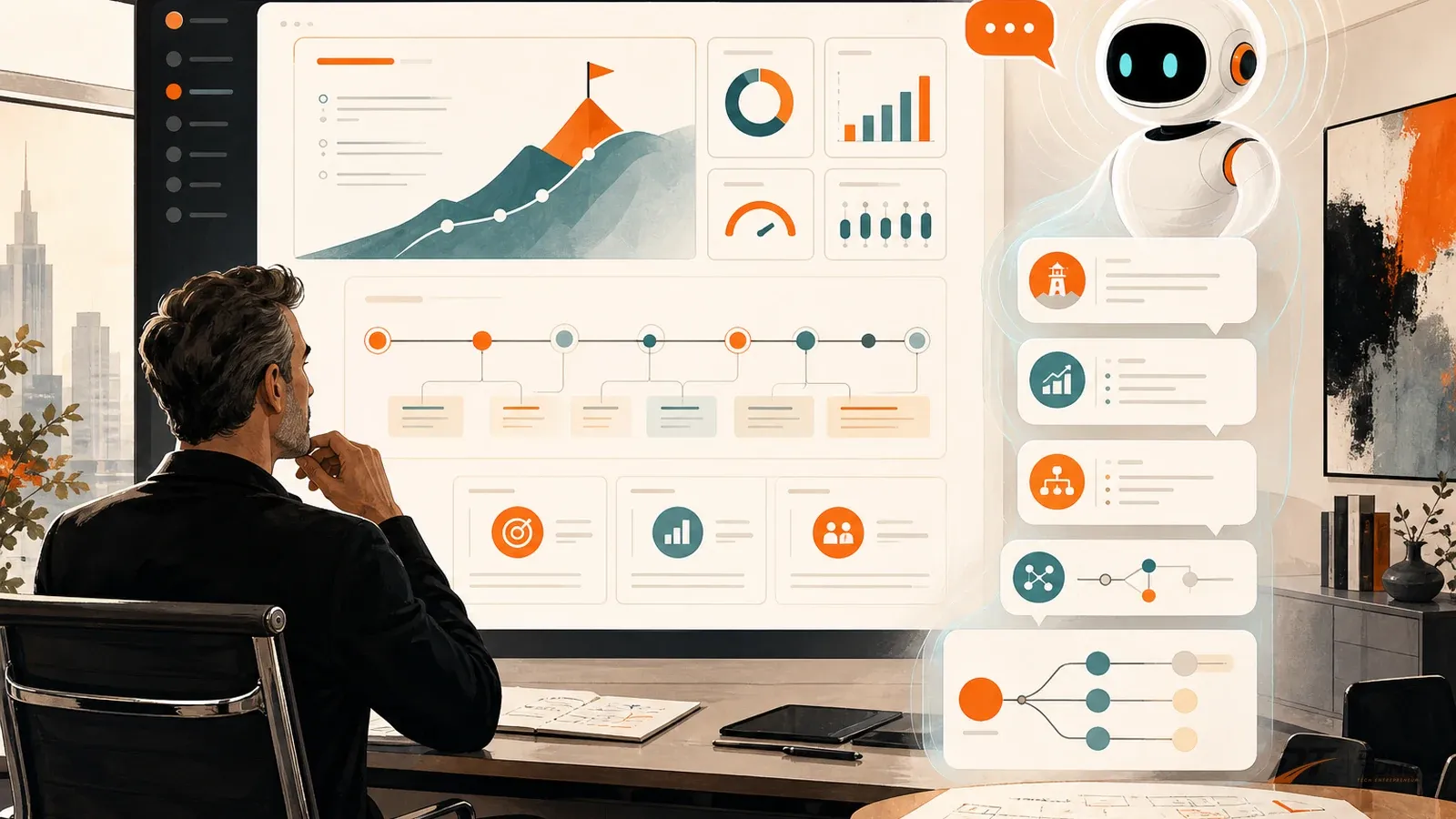 Simplamo AI chat hỗ trợ chiến lược, KPI, cột mốc và sơ đồ vận hành