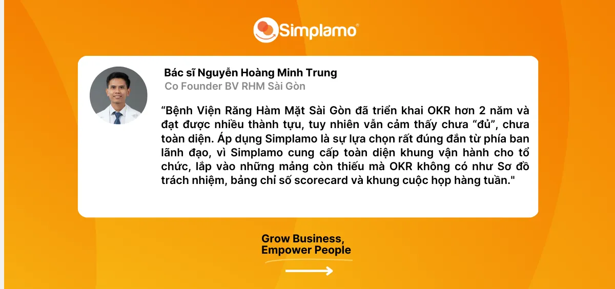Bệnh viện răng hàm mặt triển khai Simplamo